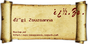Égi Zsuzsanna névjegykártya